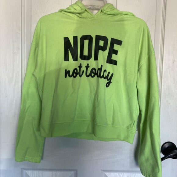 No Boundaries Sweaters - Nope not today semi crop sweats top
